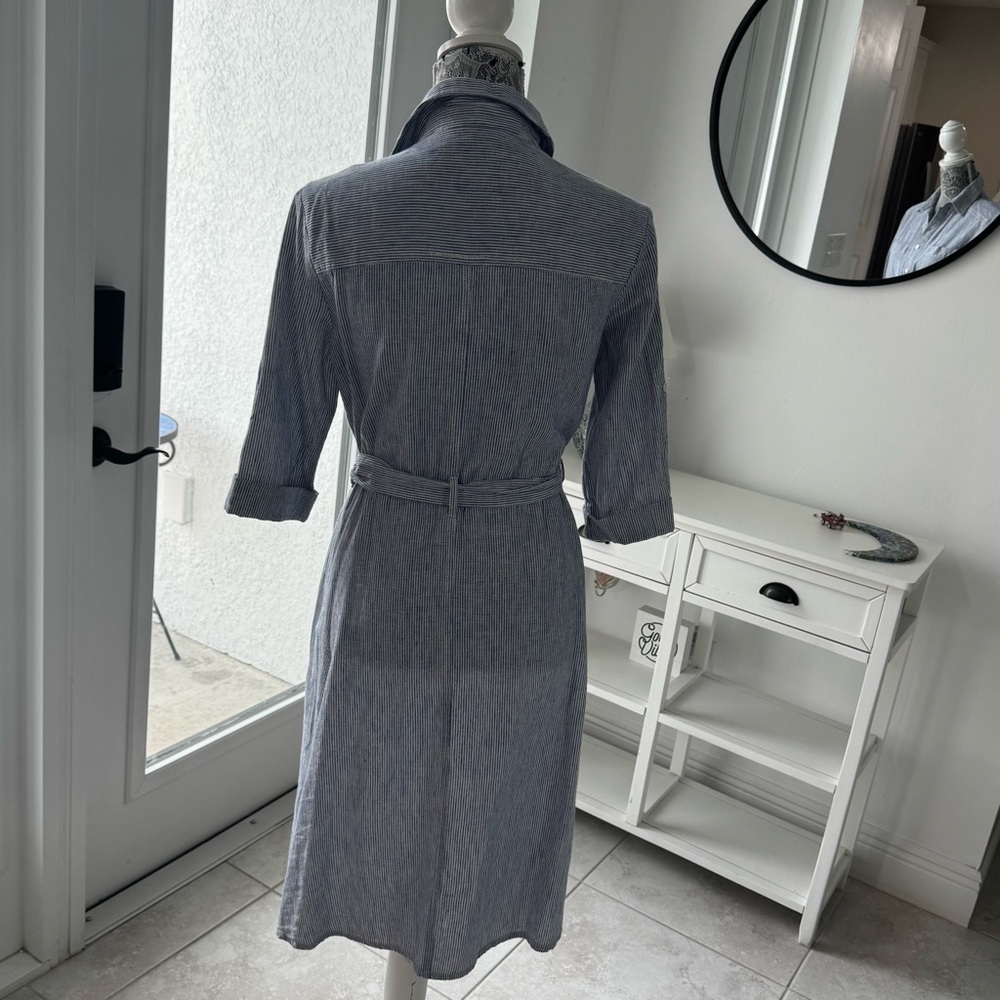 Max Studio Gray Buttoned Midi Dress - Picture 2 of 8